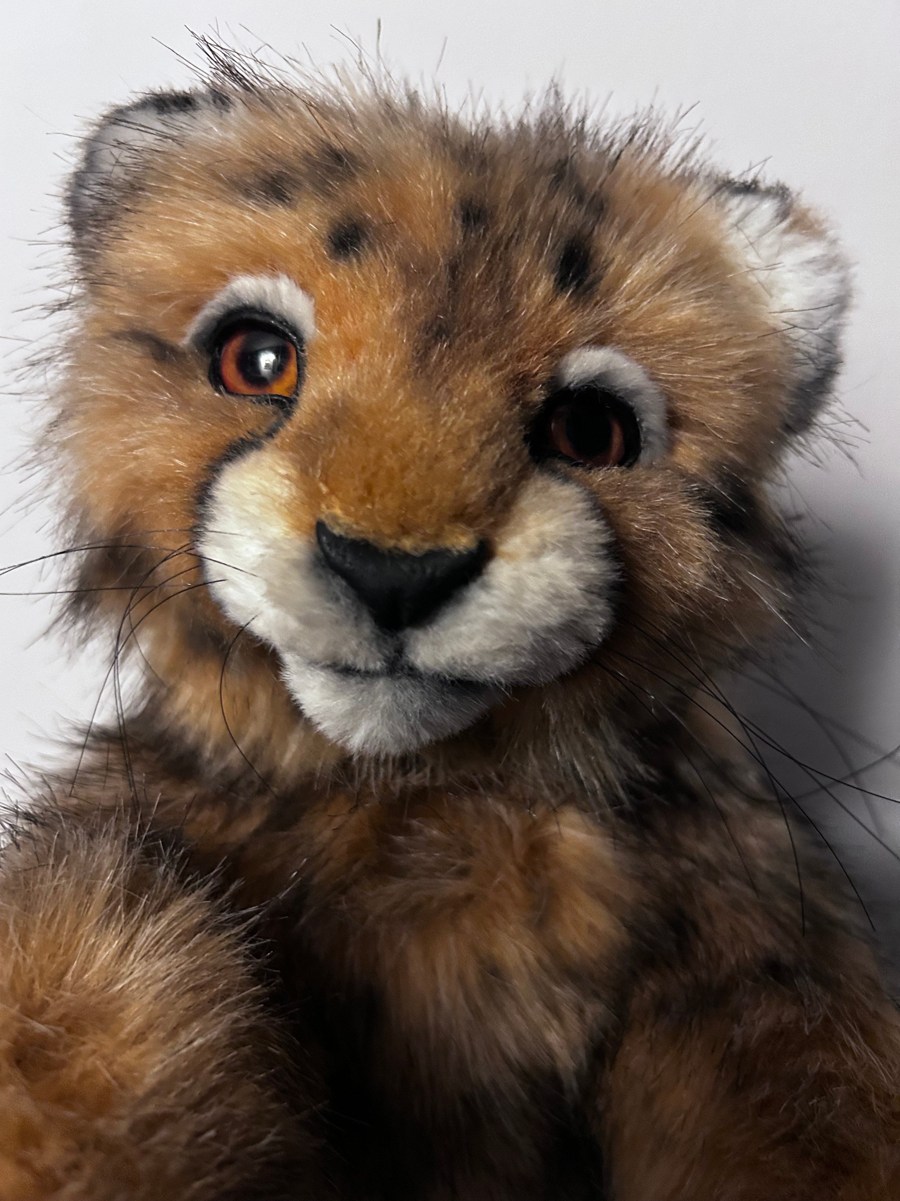 Realistic Baby Cheetah Plush – OOAK Artisan Wildlife Teddy