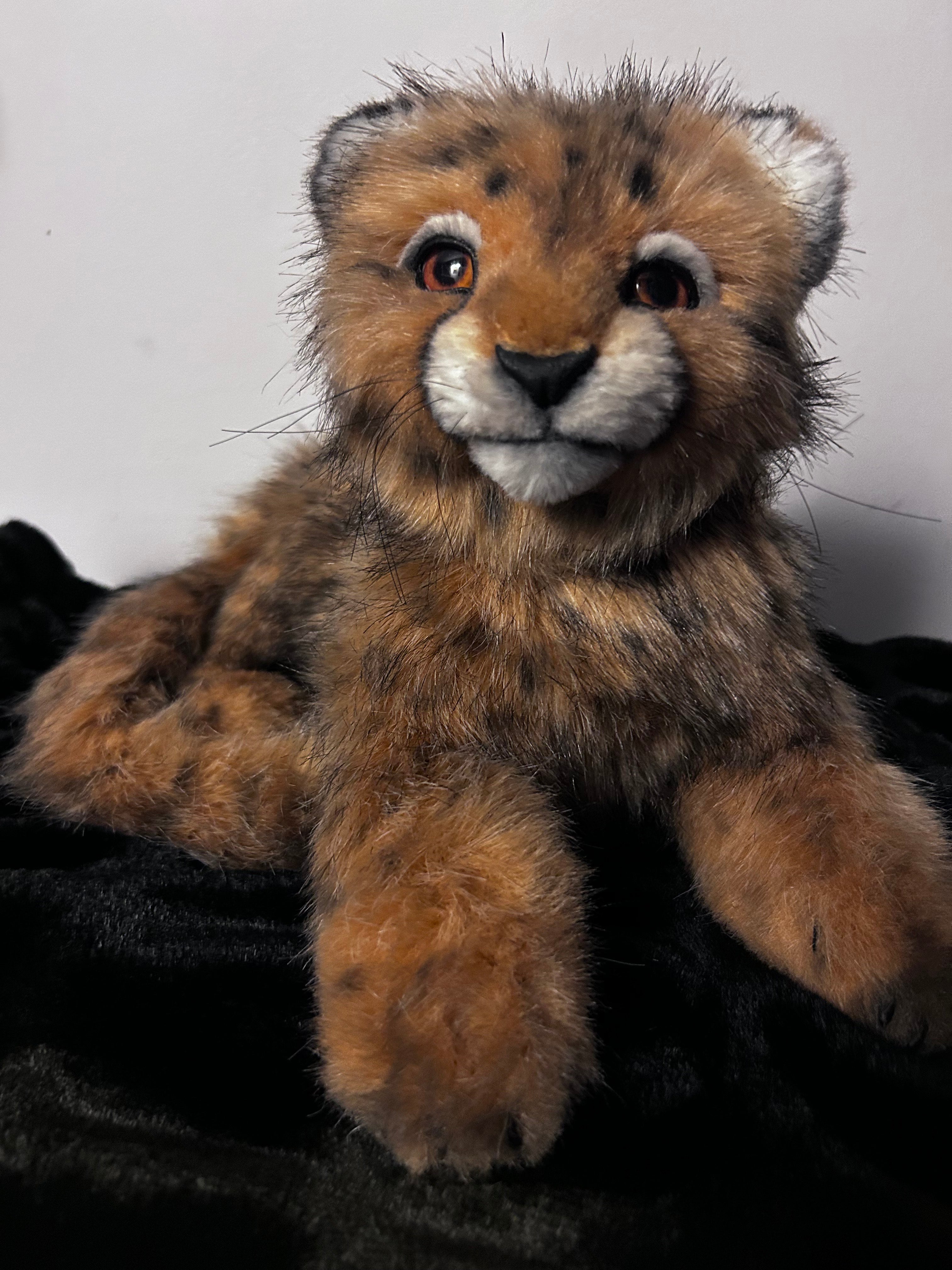 Realistic Baby Cheetah Plush – OOAK Artisan Wildlife Teddy