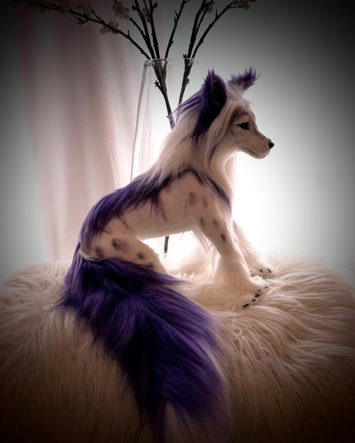 Fantasy Wolf-Fox OOAK Plush