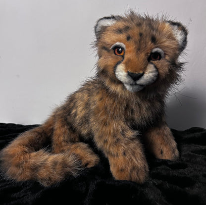 Realistic Baby Cheetah Plush – OOAK Artisan Wildlife Teddy