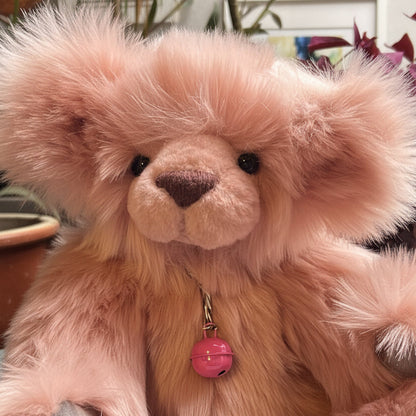 OOAK Blush Pink Teddy Bear – Handcrafted Artist Bear