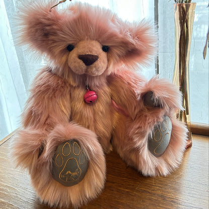 OOAK Blush Pink Teddy Bear – Handcrafted Artist Bear