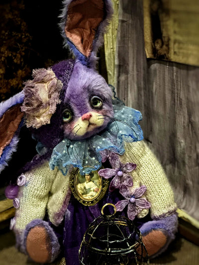 Vintage- Inspired Lavender OOAK Bunny Rabbit Teddy